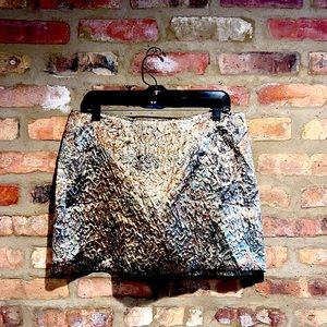 Zara gold and silver mini skirt